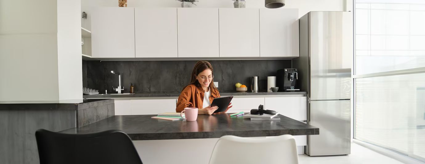 split-level kitchen renovation space-saving kitchen design